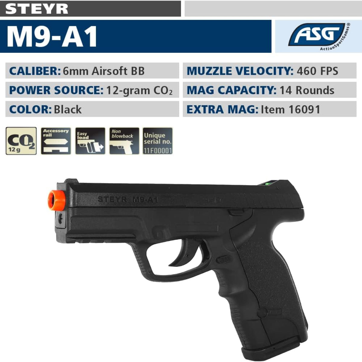 Pistola airsoft 50056 ASG