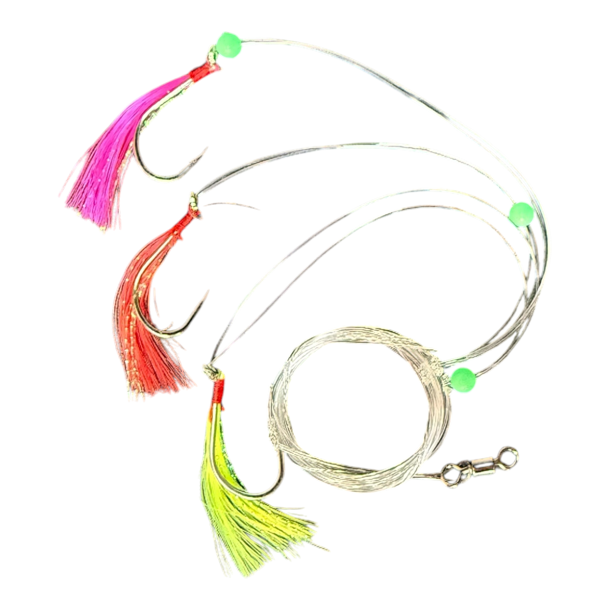 Aparejo de Pesca con 3 Señuelos Tipo Pluma o Calamar FISH-47