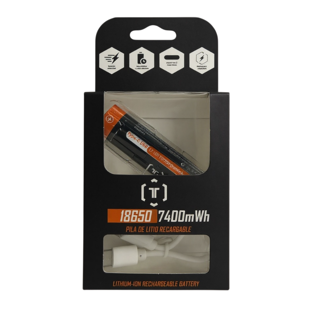 Pila Recargable 18650 USB-C – Tactical Police