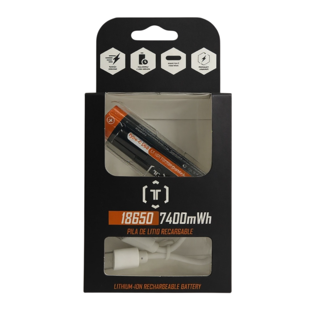 Pila Recargable 18650 USB-C – Tactical Police