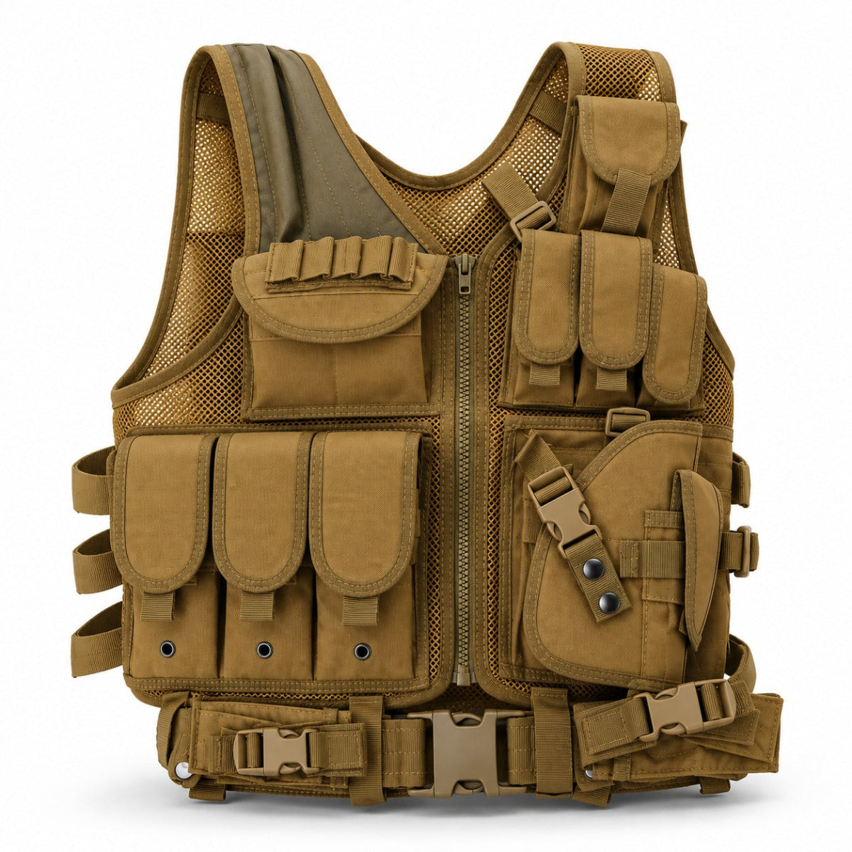 Chaleco tactico con pistolera CH-21 tactical police