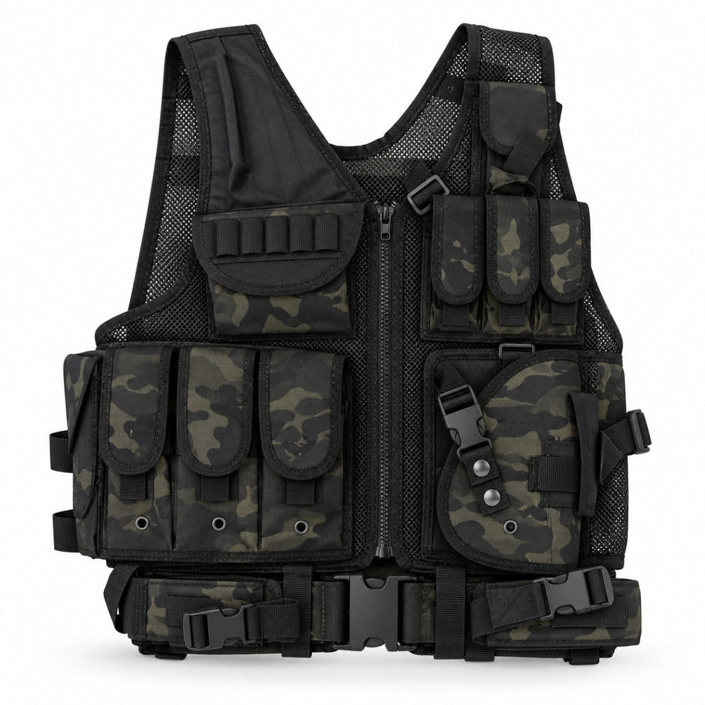 Chaleco tactico con pistolera CH-21 tactical police