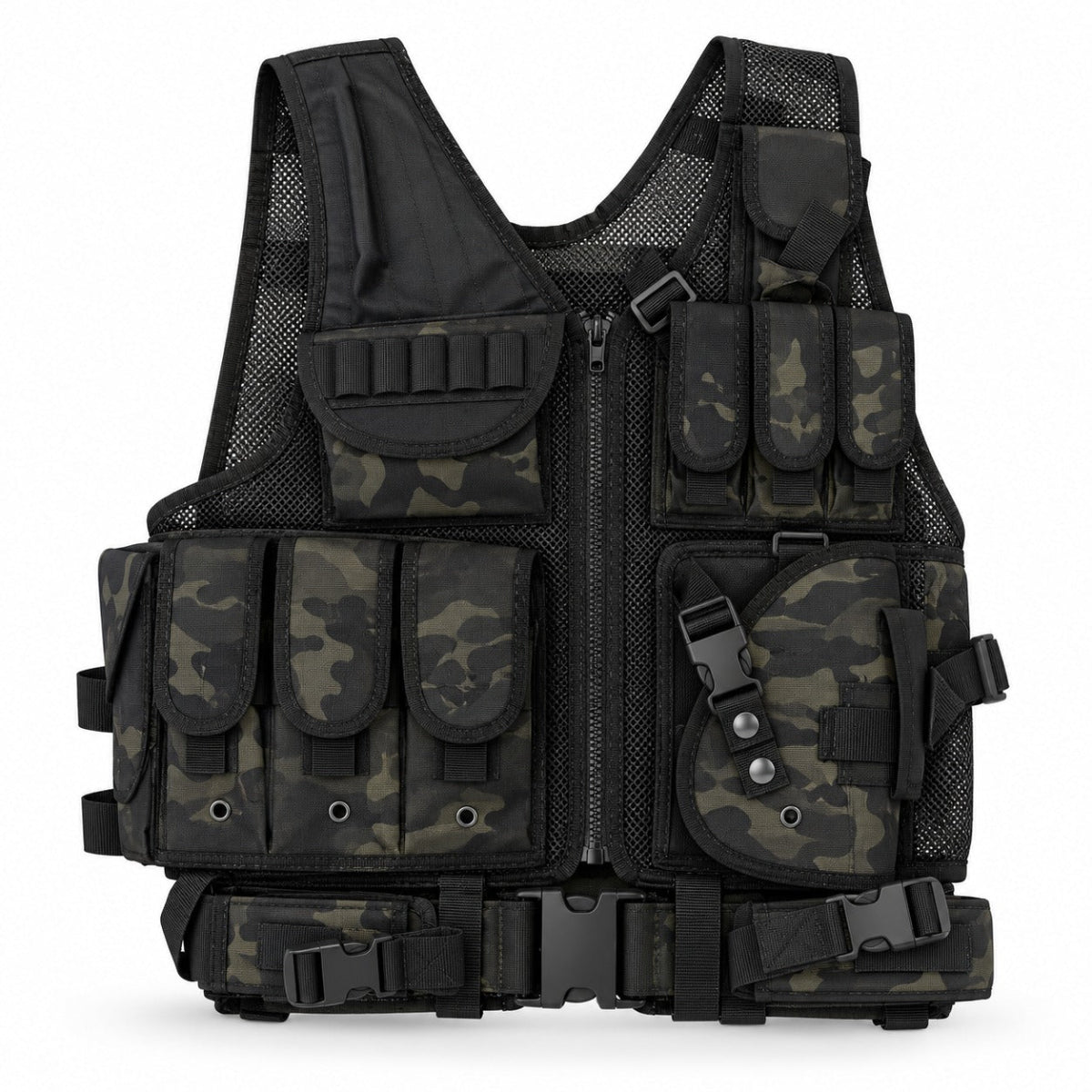 Chaleco tactico con pistolera CH-21 tactical police