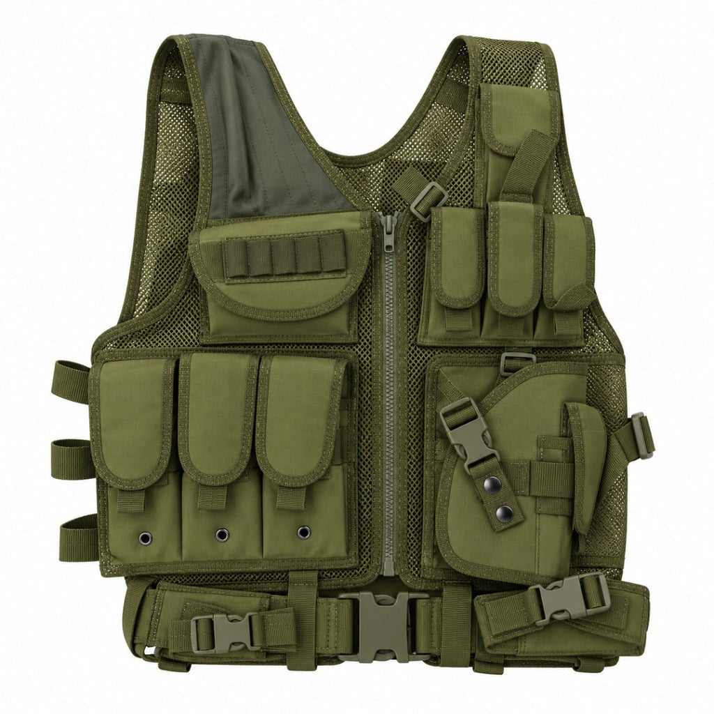 Chaleco tactico con pistolera CH-21 tactical police