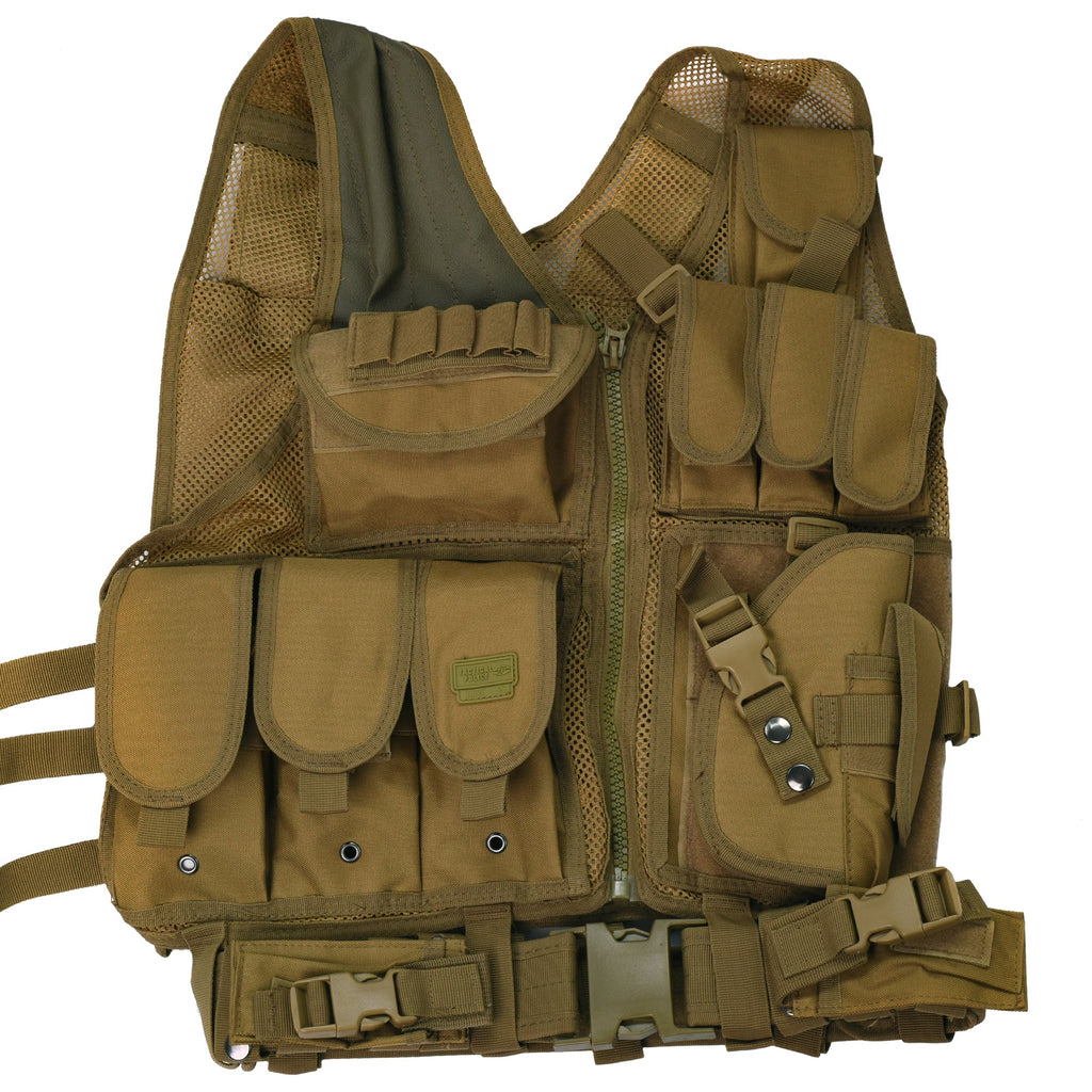 Chaleco tactico con pistolera CH-21 tactical police