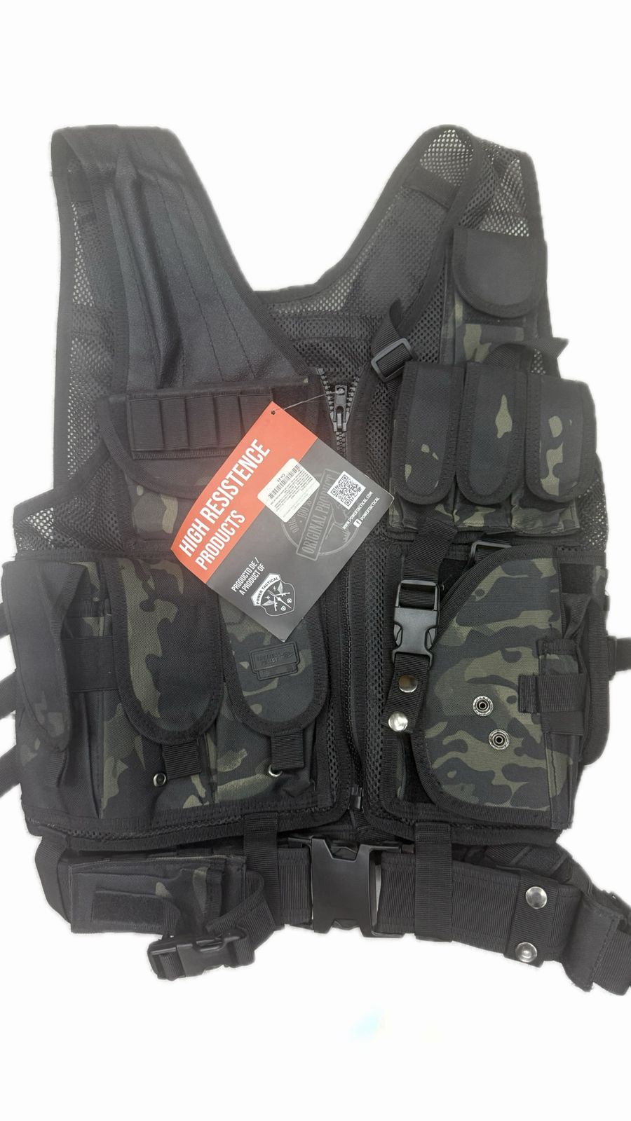 Chaleco tactico con pistolera CH-21 tactical police