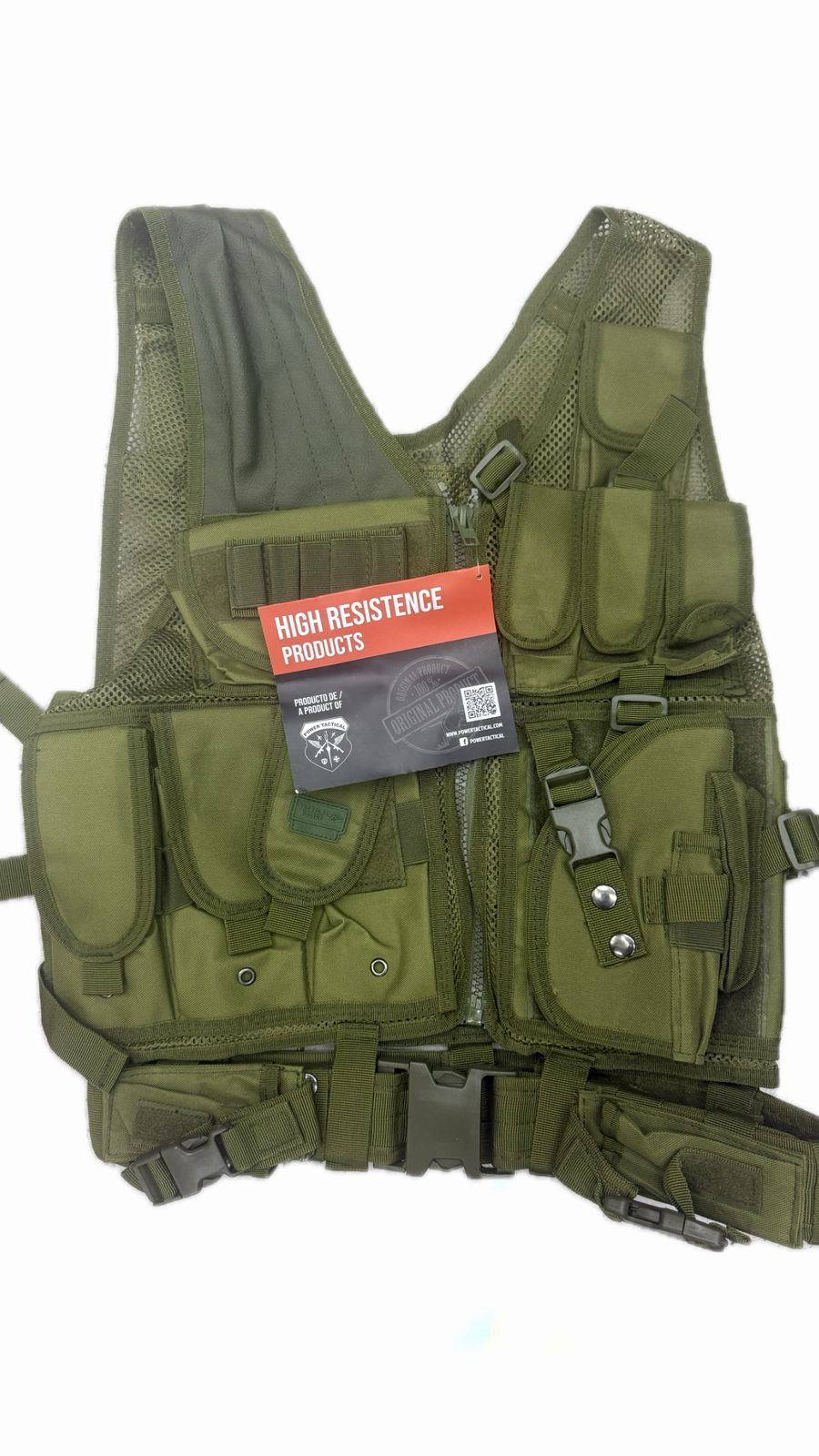 Chaleco tactico con pistolera CH-21 tactical police