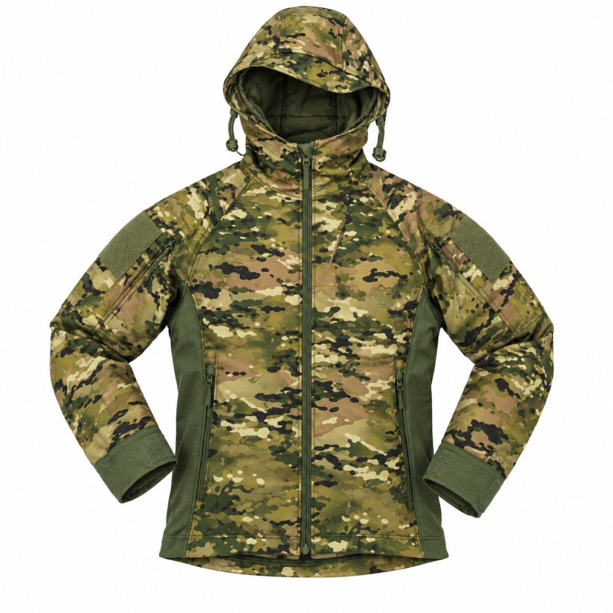 Chamarra tactica camuflajeada con capucha CHA-17