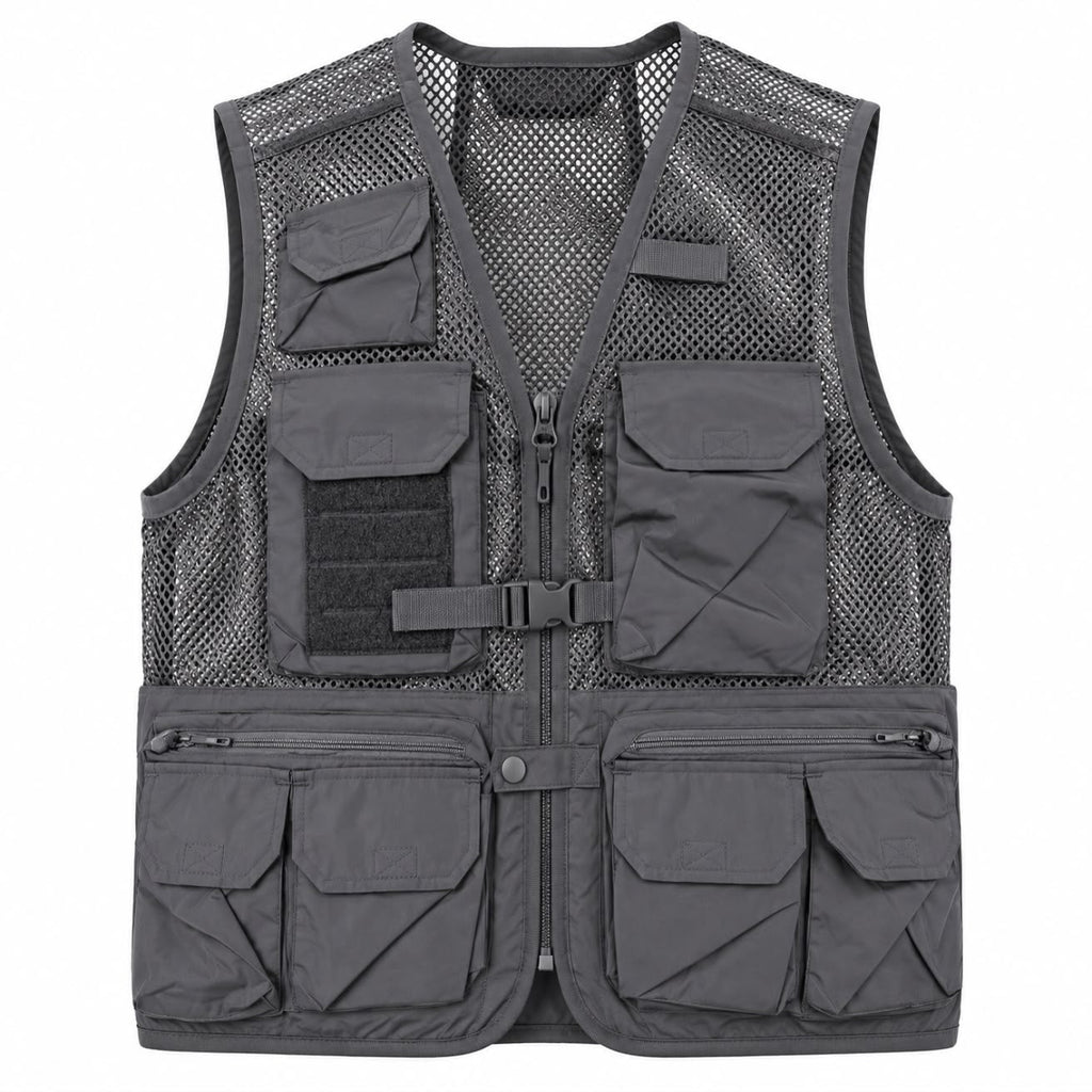 Chaleco de reportero multibolsillos de malla CL-07  726 gear