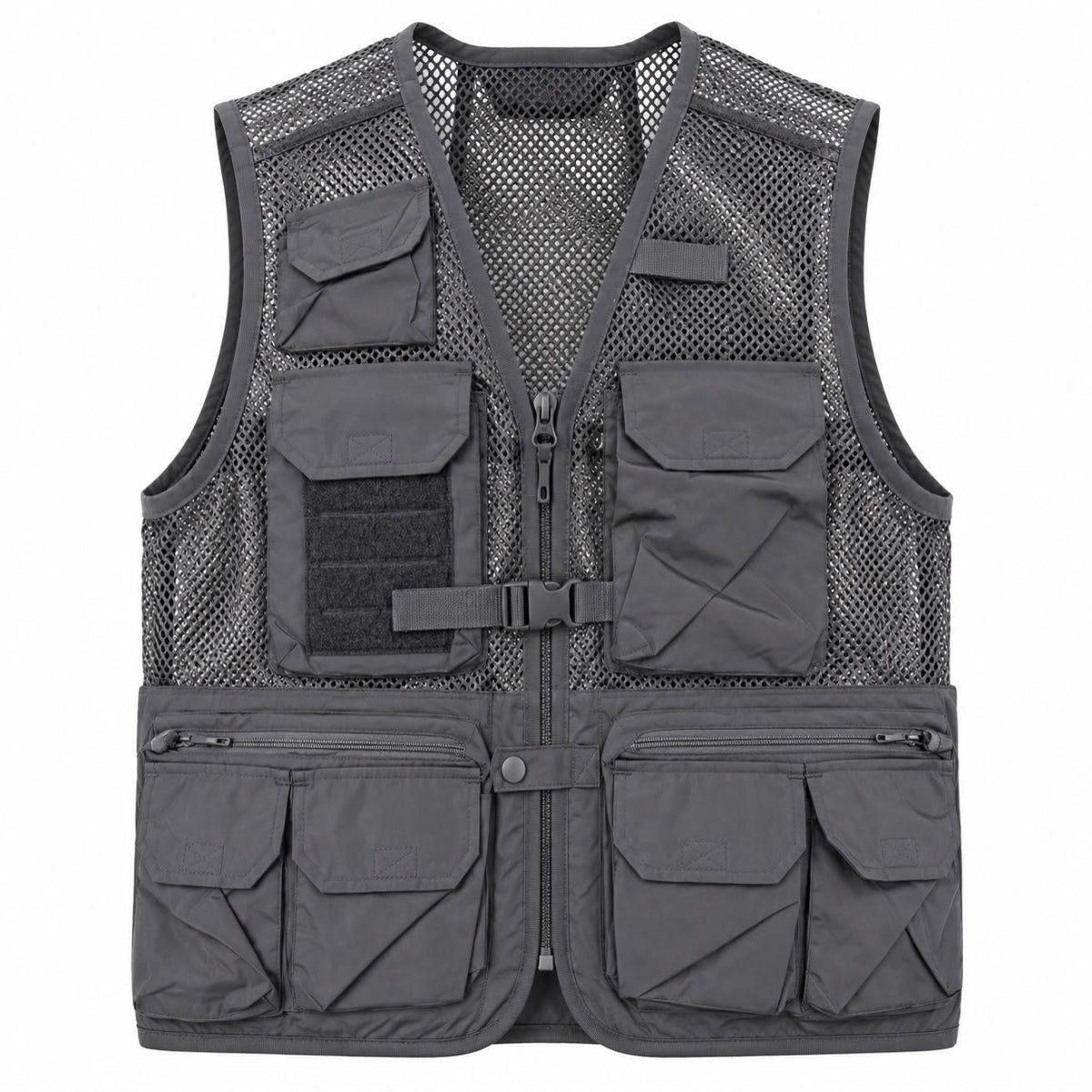 Chaleco de reportero multibolsillos de malla CL-07  726 gear