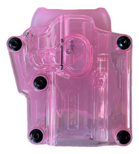 Funda CY-UHFSTPKP06TPK universal rosa transparente.