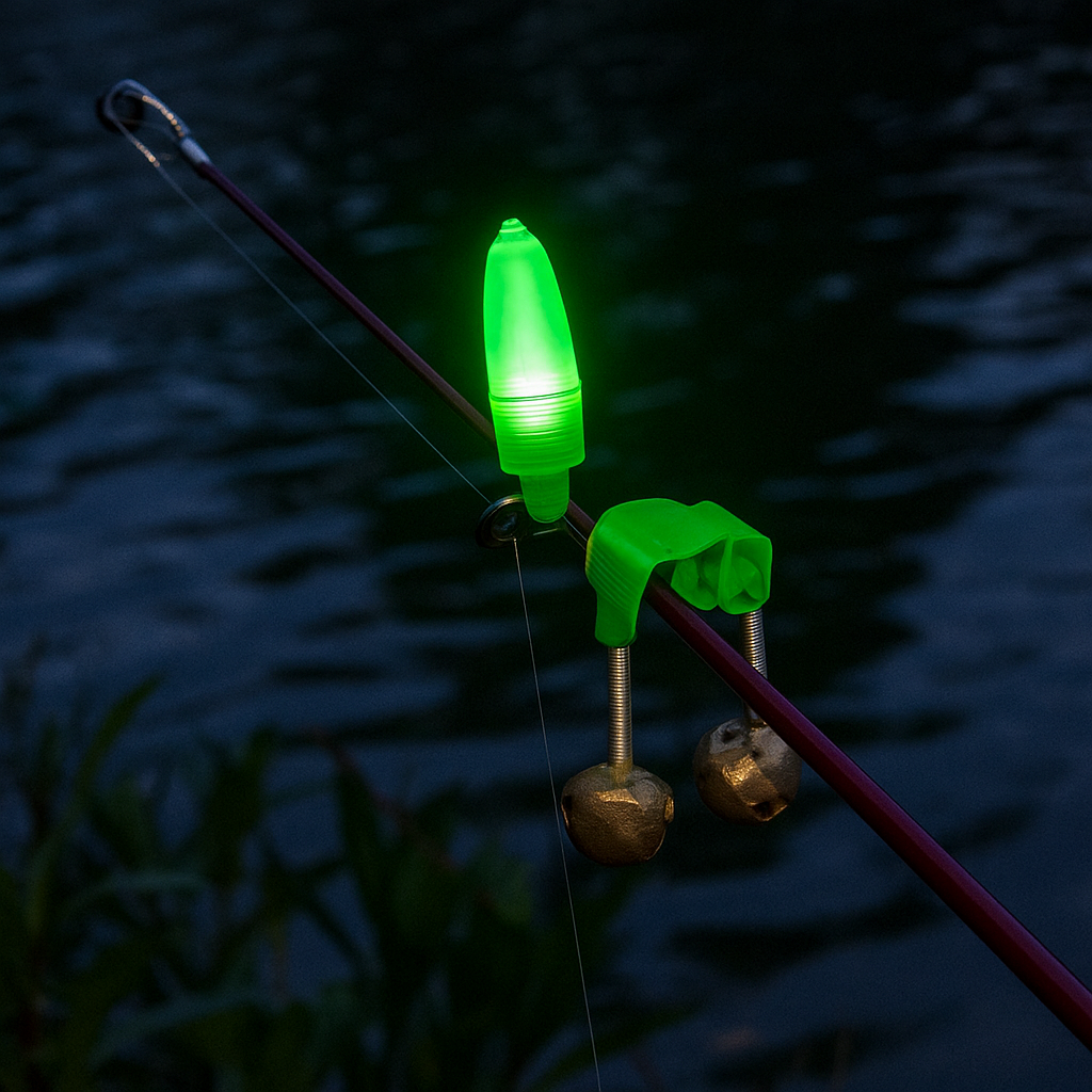 Campanas Doble con Clip y Luz para Caña de Pescar FISH-60