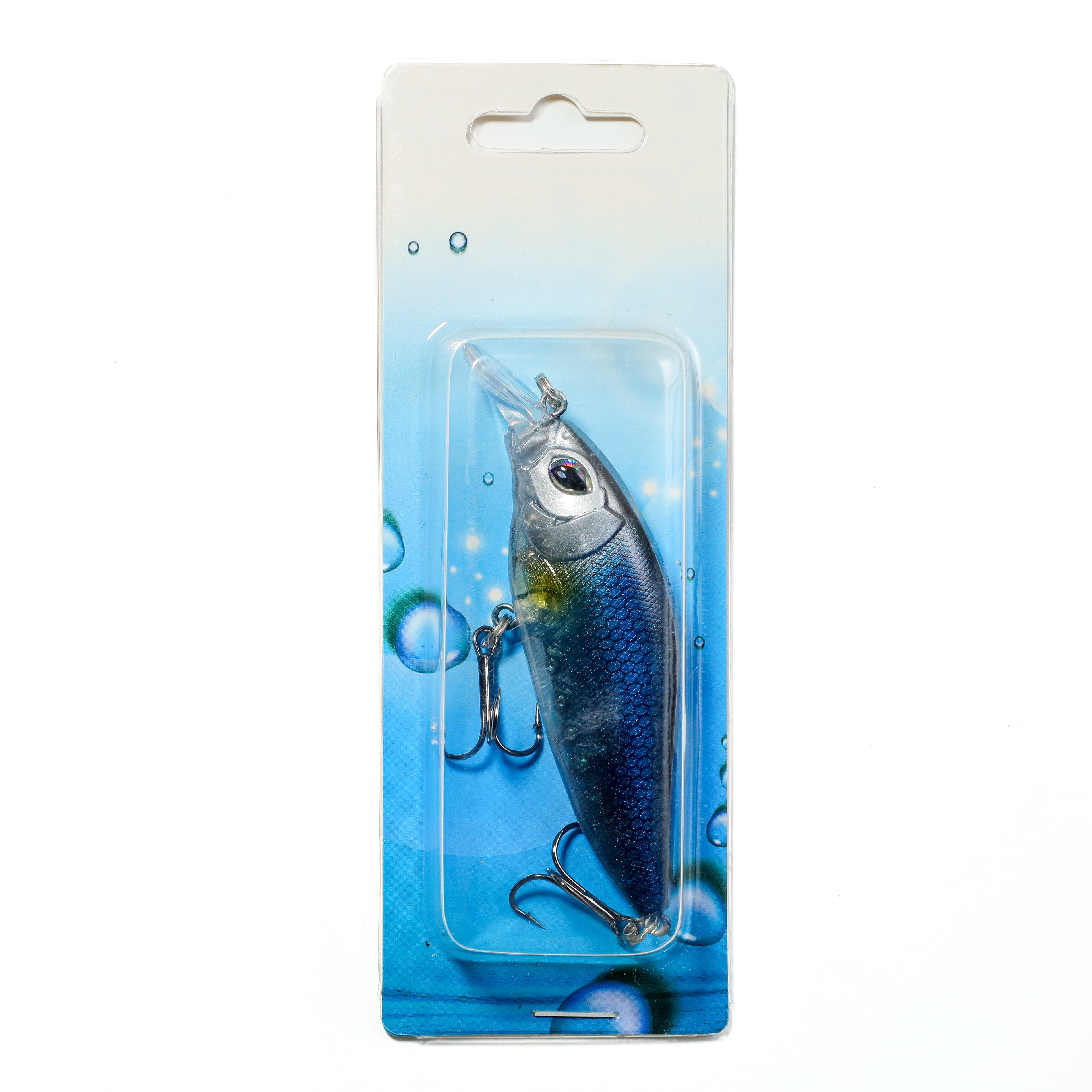 Señuelo Minnow de Buceo Medio 8 cm – Color Azul con Plata FISH-54