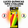 Cyalume – Kit de 3 Luces Químicas en 3 Colores Diferentes CIALUM-3