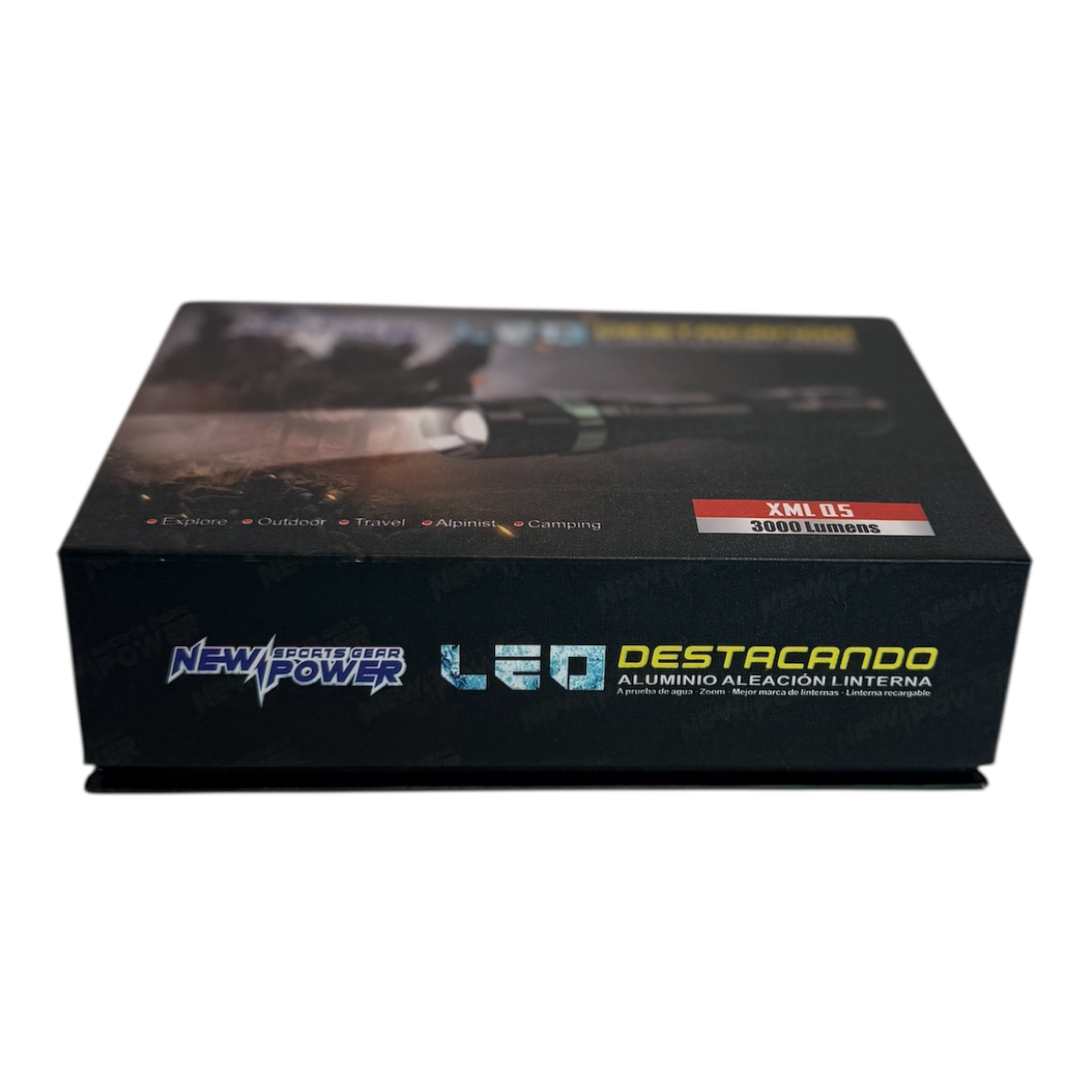 Lámpara táctica recargable NEW POWER NP-117 – LED CREE Q5 con zoom ajustable
