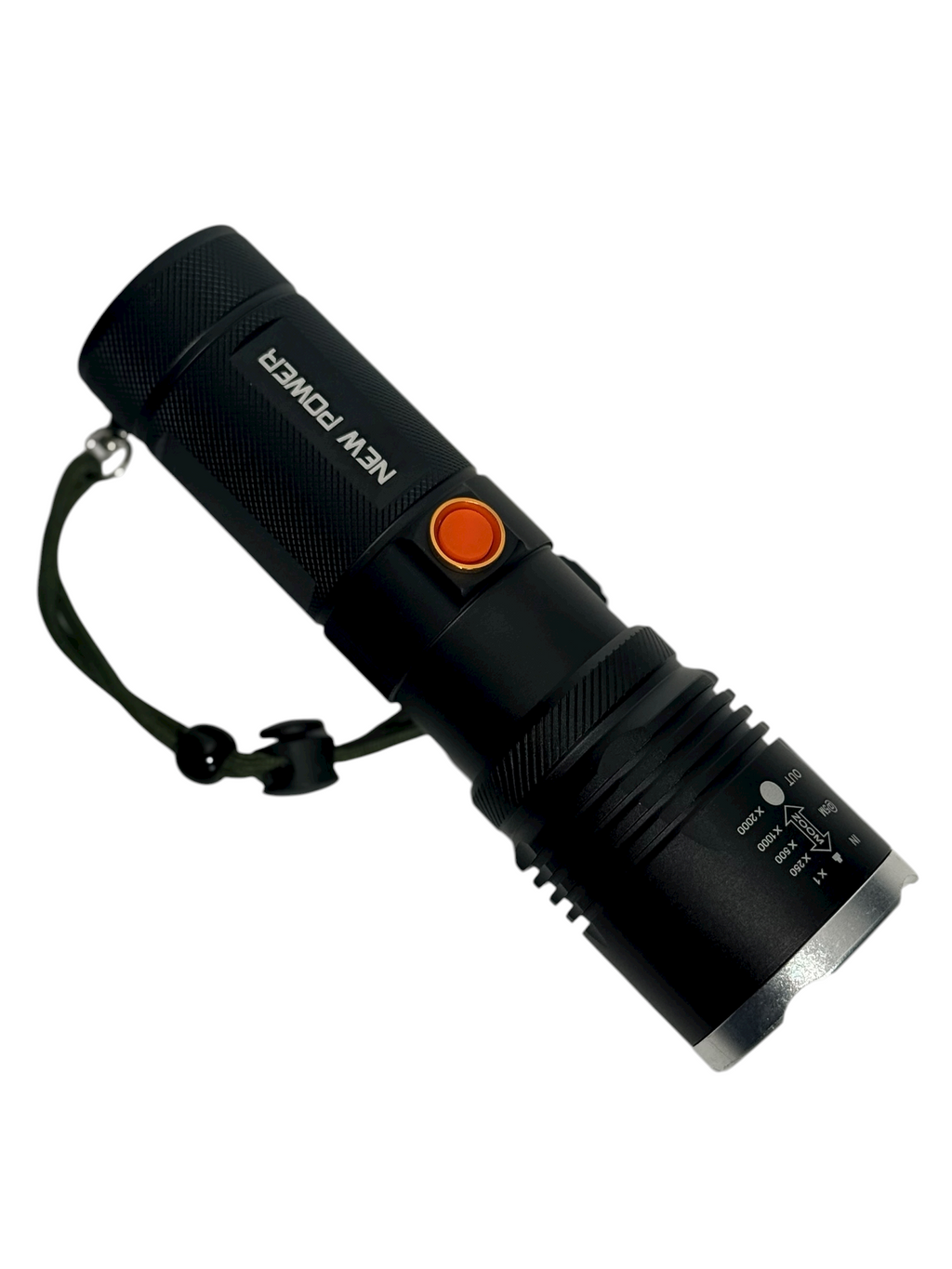 Linterna táctica recargable NEW POWER PW-P10 – Zoom ajustable y Power Bank – LED JDT50 Highlight