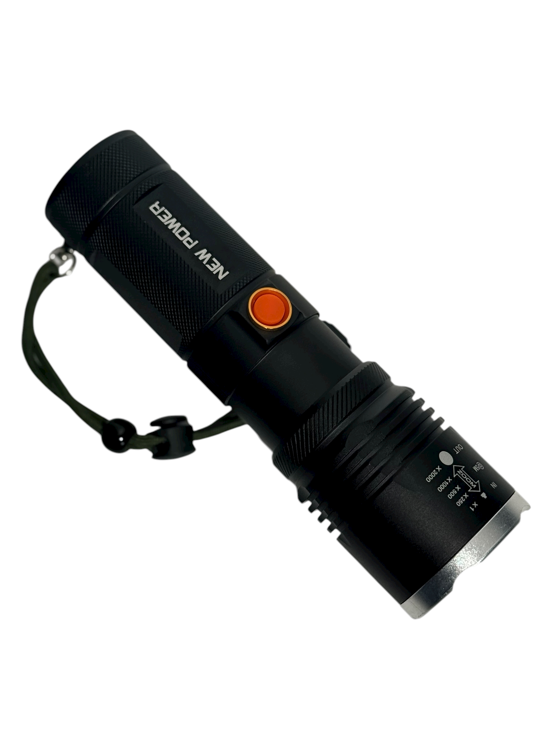 Linterna táctica recargable NEW POWER PW-P10 – Zoom ajustable y Power Bank – LED JDT50 Highlight