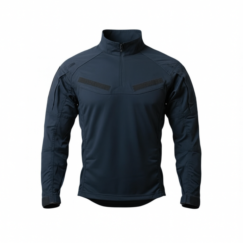 Playera táctica de combate azul con mangas ripstop PY-TPR3 Power Tactical