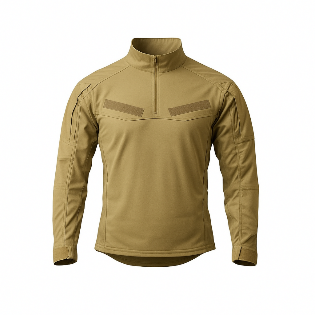 Playera táctica de combate azul con mangas ripstop PY-TPR3 Power Tactical