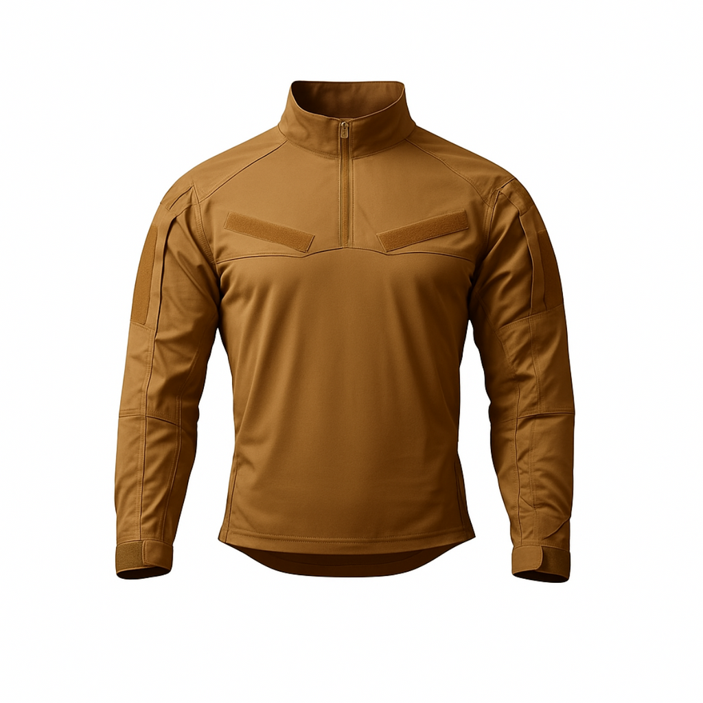 Playera táctica de combate azul con mangas ripstop PY-TPR3 Power Tactical