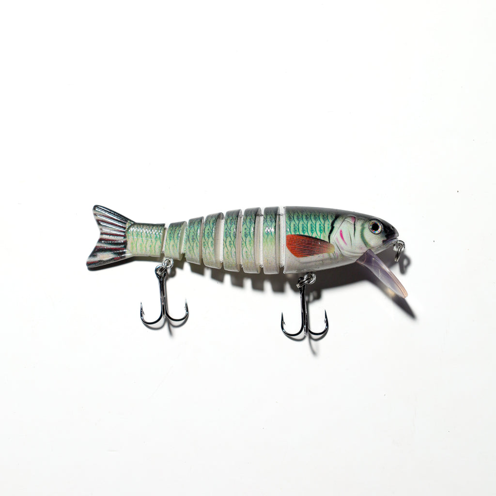 Señuelo Articulado Swimbait de 8 Segmentos | Movimiento Realista 3D con Anzuelos Triples de Carbono