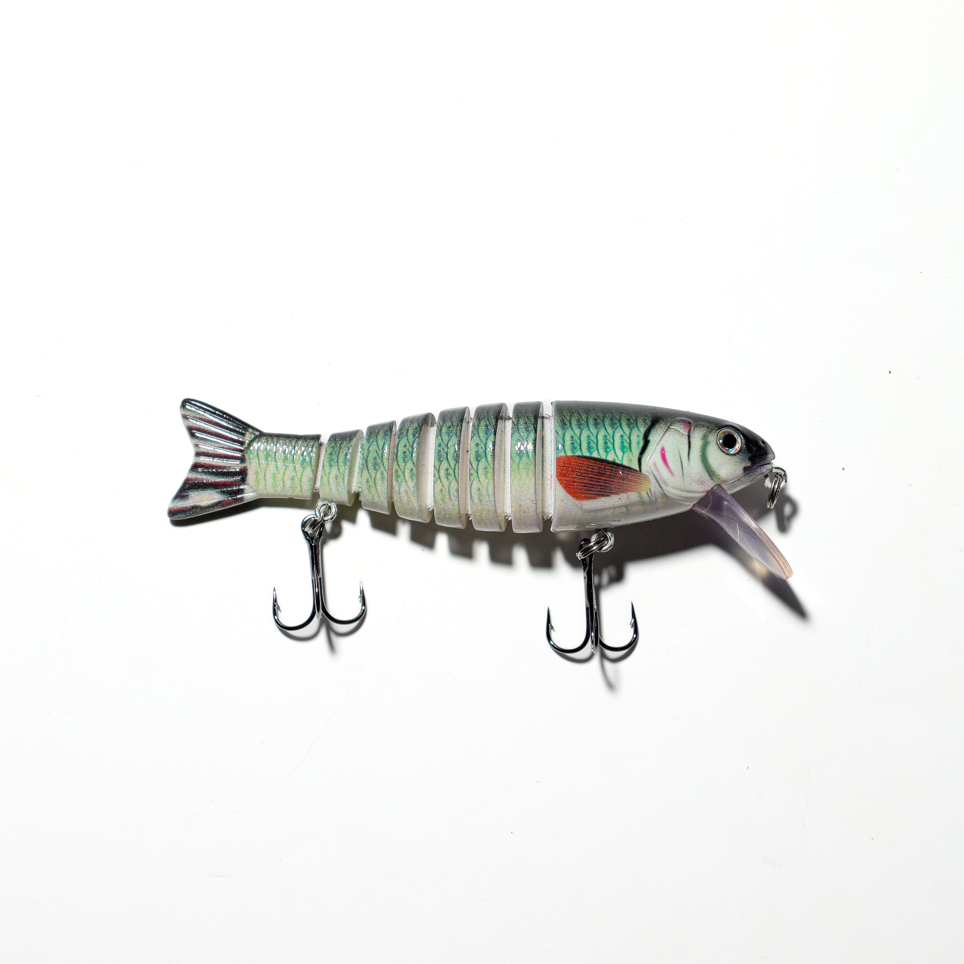 Señuelo Articulado Swimbait de 8 Segmentos | Movimiento Realista 3D con Anzuelos Triples de Carbono