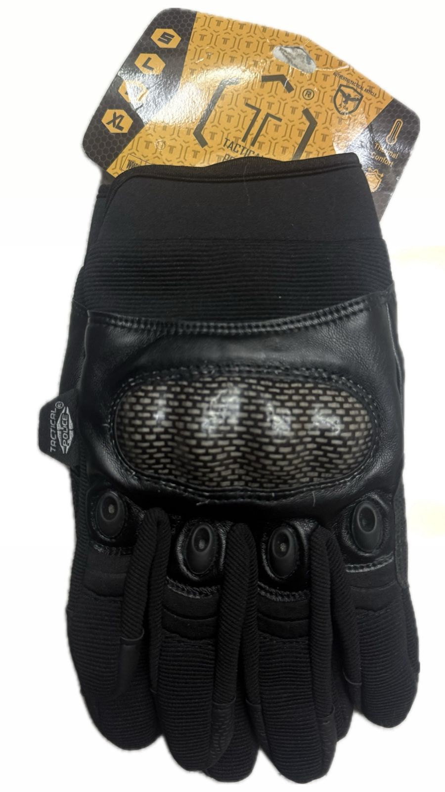 Guante con proteccion en nudillos T-TAC13 Tactical Police