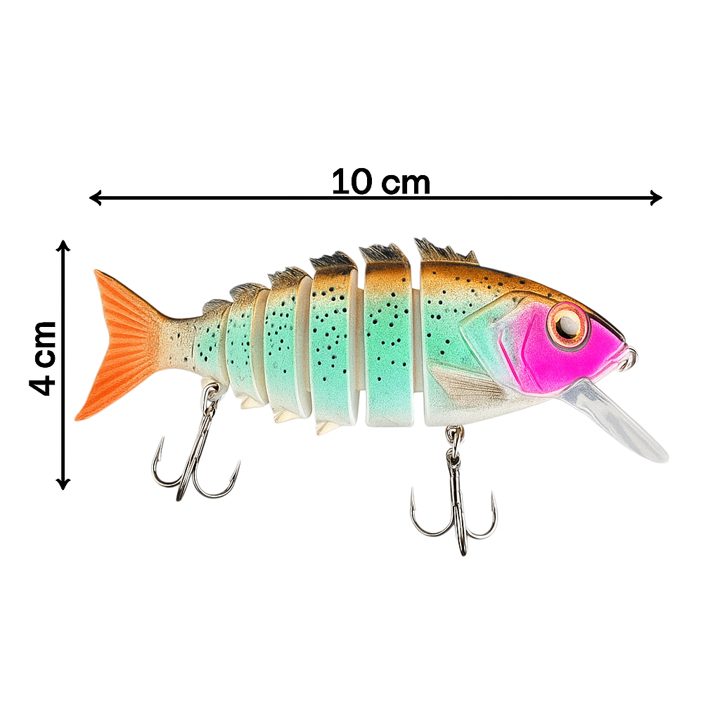 Señuelo articulado tipo swimbait 10 cm FISH-55