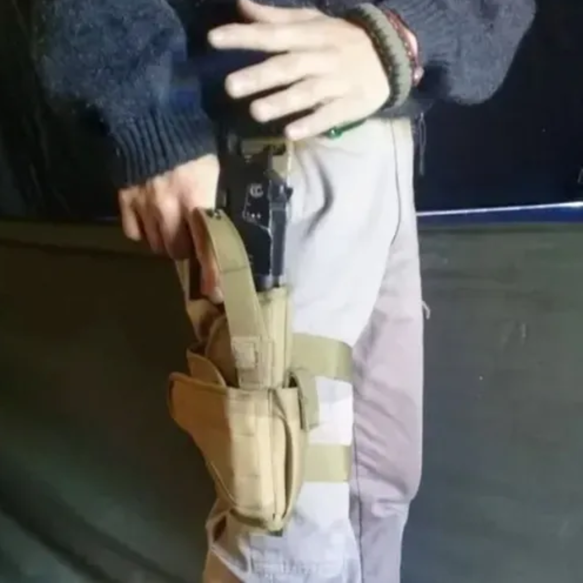 Piernera Para Pistola Modelo Universal Tactico Policial